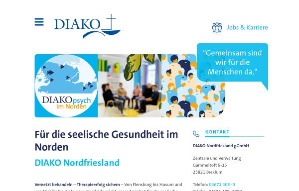 Vorschau von www.diako-nf.de, DIAKO Nordfriesland gGmbH