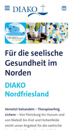 Vorschau der mobilen Webseite www.diako-nf.de, DIAKO Nordfriesland gGmbH