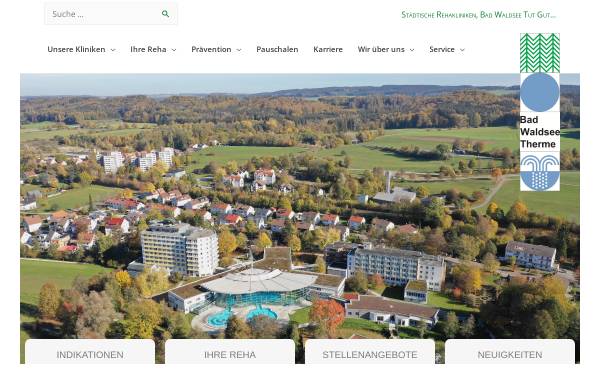 Vorschau von www.rehakliniken-waldsee.de, Rehakliniken Bad Waldsee