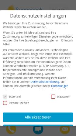 Vorschau der mobilen Webseite www.sonneneck-fachklinik.de, Sonneneck Fachklinik