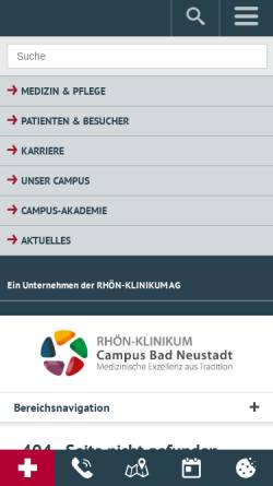 Vorschau der mobilen Webseite campus-nes.de, Neurologische Klinik Campus Bad Neustadt