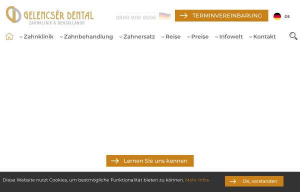 Vorschau von zahnarzt-ungarn-heviz.de, Gelencsér Dental Kft