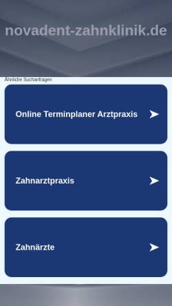 Vorschau der mobilen Webseite www.novadent-zahnklinik.de, Novadent Zahnklinik