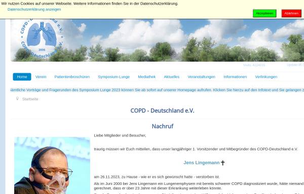 Vorschau von www.copd-deutschland.de, COPD - Deutschland e.V