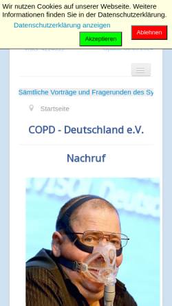 Vorschau der mobilen Webseite www.copd-deutschland.de, COPD - Deutschland e.V