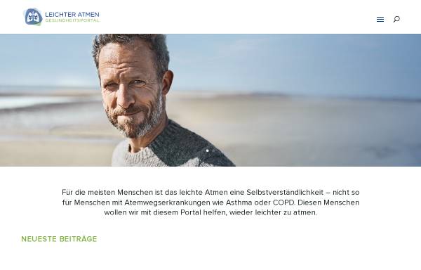 Vorschau von www.leichter-atmen.de, Leichter atmen bei COPD