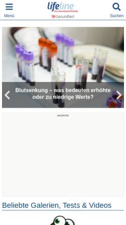 Vorschau der mobilen Webseite www.qualimedic.de, Asthma bronchiale