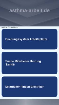 Vorschau der mobilen Webseite www.asthma-arbeit.de, Asthma und Arbeit
