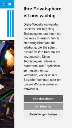 Vorschau der mobilen Webseite www.deutscher-heilstollenverband.de, Deutscher Heilstollen Verband