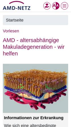 Vorschau der mobilen Webseite amd-netz.de, AMD Netz NRW e.V.