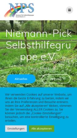 Vorschau der mobilen Webseite www.npc-info.de, Niemann Pick Typ C