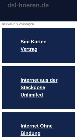 Vorschau der mobilen Webseite www.dsl-hoeren.de, Schwerhörigkeit