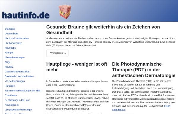 Vorschau von www.hautinfo.de, Hautinfo.de