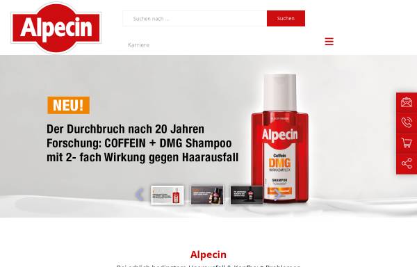Vorschau von www.alpecin.com, Alpecin
