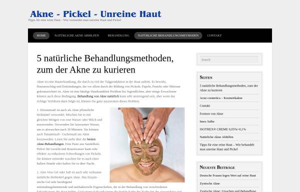 Vorschau von www.akne-pickel-unreine-haut.de, Akne