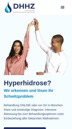 Vorschau der mobilen Webseite www.dhhz.de, Deutsches Hyperhidrosezentrum