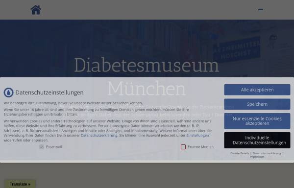 Vorschau von www.diabetesmuseum.de, Diabetesmuseum München