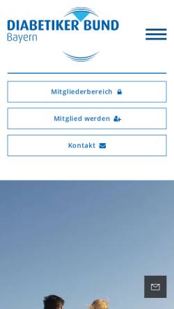Vorschau der mobilen Webseite www.diabetikerbund-bayern.de, Diabetikerbund Bayern e.V.