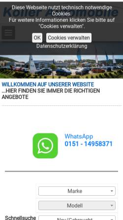 Vorschau der mobilen Webseite www.koller-automobile.de, Koller Automobile