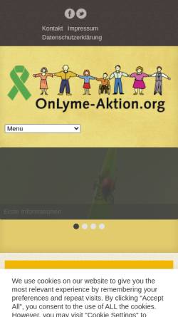 Vorschau der mobilen Webseite www.onlyme-aktion.org, OnLyme-Aktion.org