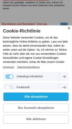 Vorschau der mobilen Webseite borreliose-verschwiegene-epidemie.de, Die Verschwiegene Epidemie