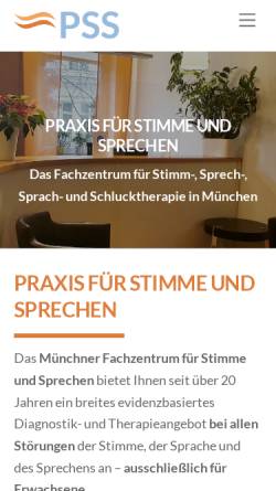 Vorschau der mobilen Webseite stimmtherapie.de, Praxis für Stimme und Sprechen Dr. Iris Eicher