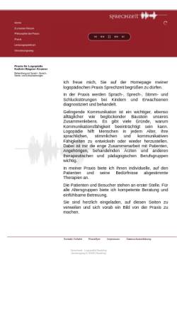 Vorschau der mobilen Webseite www.sprechzeit-raubling.de, Praxis für Logopädie Kathrin Wagner-Airainer