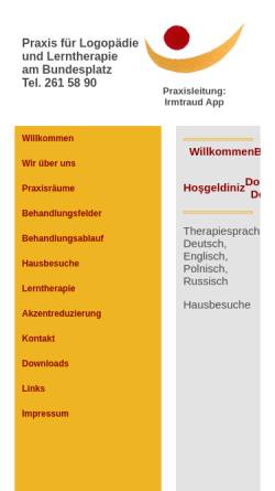 Vorschau der mobilen Webseite www.logopaedie-berlin.org, Logopädie und Lerntherapie am Bundesplatz
