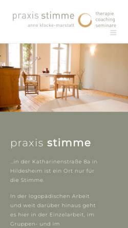 Vorschau der mobilen Webseite stimme-hildesheim.de, Anne Klocke
