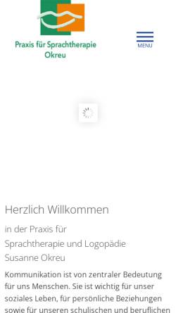 Vorschau der mobilen Webseite sprache-bonn.de, Praxis für Sprachtherapie Susanne Okreu
