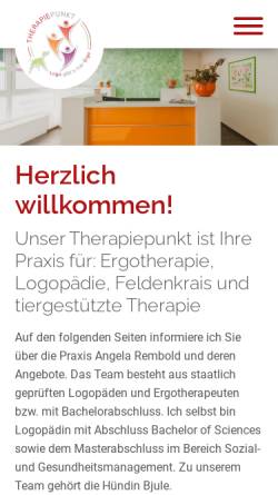 Vorschau der mobilen Webseite www.praxis-therapiepunkt.de, Praxis Angela Rembold