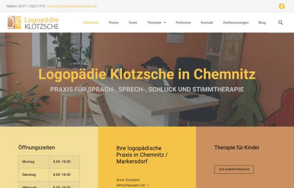 Vorschau von www.logopaedie-klotzsche.de, Logopädie - Anne Klotzsche