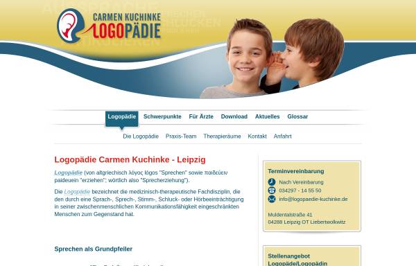 Vorschau von www.logopaedie-kuchinke.de, Logopädische Praxis Carmen Kuchinke