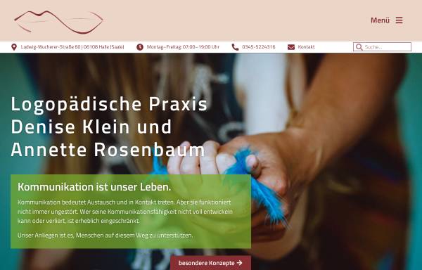 Vorschau von www.logopaedische-praxis-halle.de, Logopädische Praxis Klein und Rosenbaum