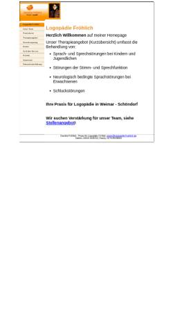 Vorschau der mobilen Webseite www.logopaedie-froehlich.de, Logopädie Fröhlich