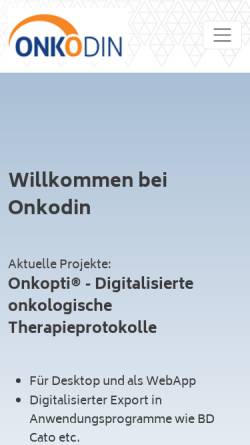 Vorschau der mobilen Webseite www.onkodin.de, Onkodin