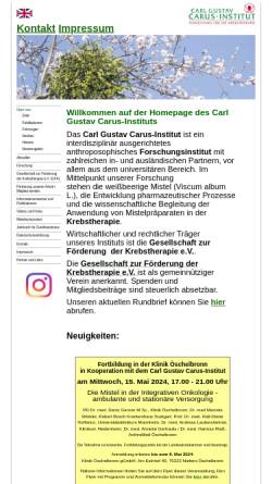 Vorschau der mobilen Webseite www.carus-institut.de, Carl-Gustav Carus Institut