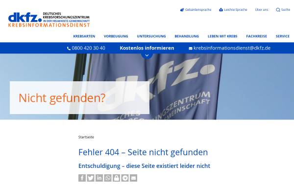 Vorschau von www.krebsinformation.de, Fieber und Infektionen bei Krebs - Deutsches Krebsforschungszentrum