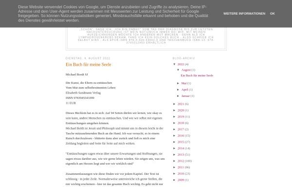 Vorschau von meinkrebsheisstleben.blogspot.com, Mein Krebs heisst Leben