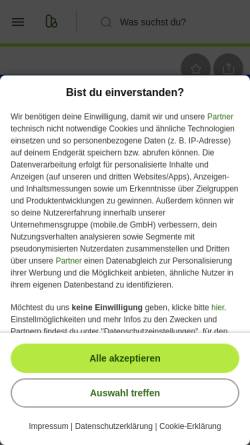 Vorschau der mobilen Webseite www.einrad.de, Einradfahren gegen den Krebs