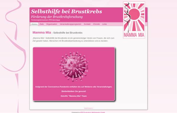 Vorschau von www.mammamia.or.at, Mamma Mia - Selbsthilfe bei Brustkrebs