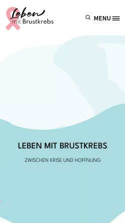Vorschau der mobilen Webseite www.leben-mit-brustkrebs.de, Leben mit Brustkrebs
