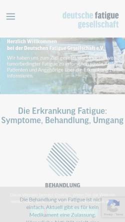Vorschau der mobilen Webseite deutsche-fatigue-gesellschaft.de, Deutsche Fatigue Gesellschaft e.V.