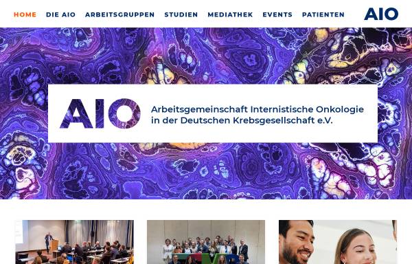 Vorschau von www.aio-portal.de, Arbeitsgemeinschaft für internistische Onkologie (AIO)