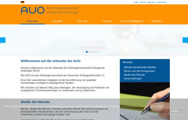 Vorschau von auo-online.de, Arbeitsgemeinschaft Urologische Onkologie (AUO)