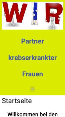 Vorschau der mobilen Webseite www.partner-krebserkrankter-frauen.de, Wir - Partner krebserkrankter Frauen