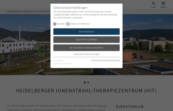 Vorschau von www.klinikum.uni-heidelberg.de, Heidelberger Ionenstrahl-Therapiezentrum (HIT)