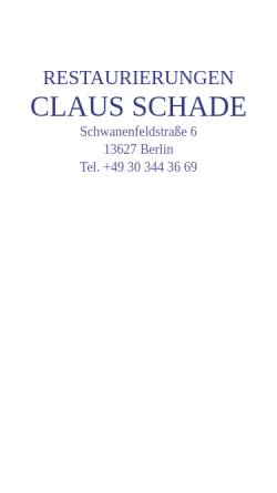 Vorschau der mobilen Webseite claus-schade.de, Restaurierungswerkstatt Claus Schade