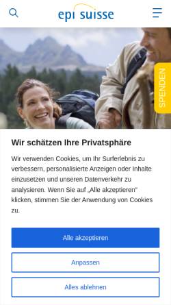 Vorschau der mobilen Webseite epi-suisse.ch, Epi-Suisse