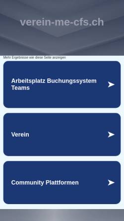 Vorschau der mobilen Webseite www.verein-me-cfs.ch, Verein ME/CFS Schweiz